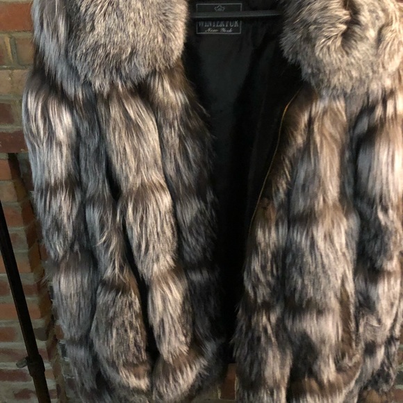 💯% Authentic Silver Fox  Fur Worn Once - Picture 8 of 8